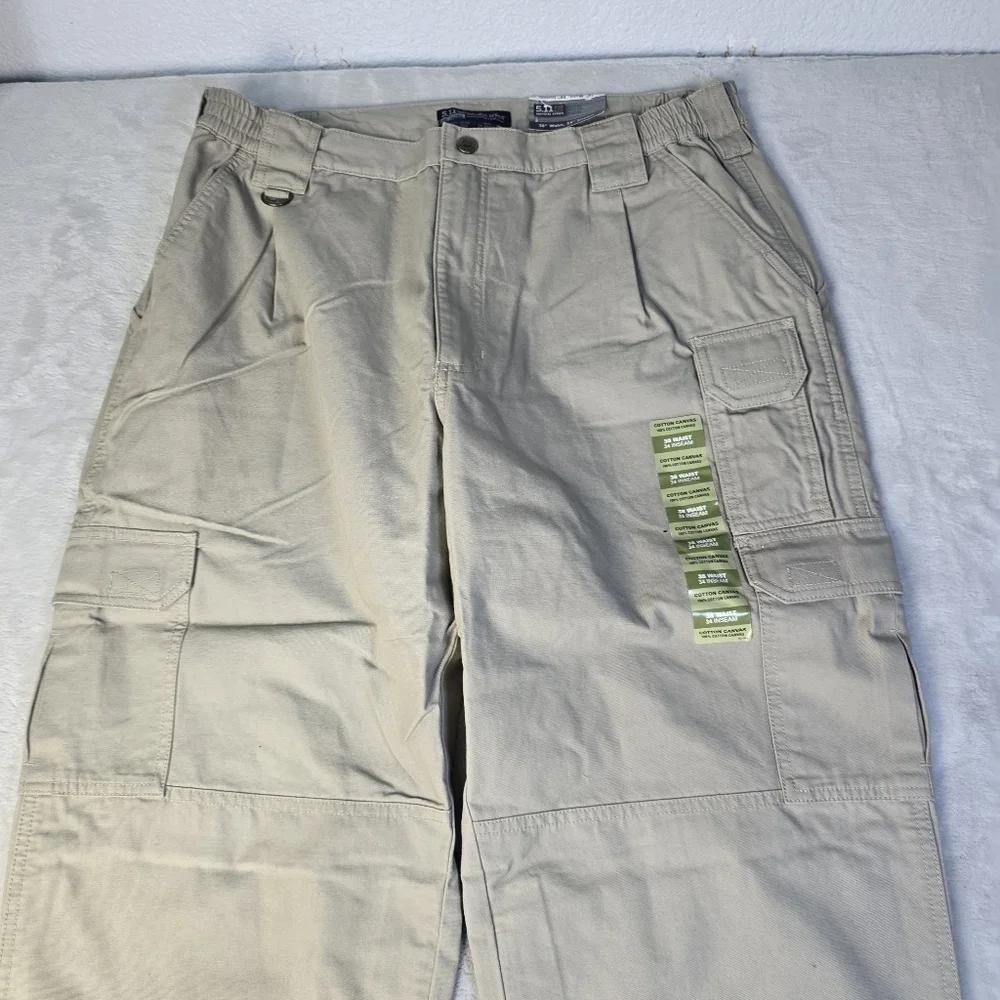 5.11 Tactical Series Cotton Canvas Mens  Cargo Pants 38x34 36x34 Biege Tan